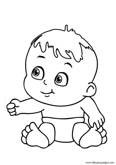 Dibujos De Bebes 008 Dibujos Y Juegos Para Pintar Y Colorear