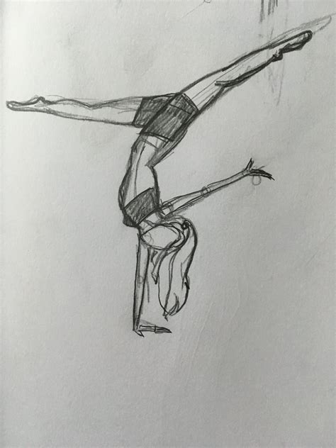 gymnast drawing girl original drawing girl drawing drawings