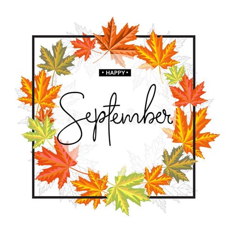 Inscription Heureuse De Calligraphie De Septembre Autumn Banner