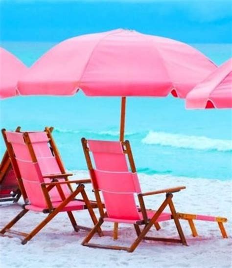 Pink Beach Chairs 2 Of My Faves Pink Umbrella Pink Beach Beach