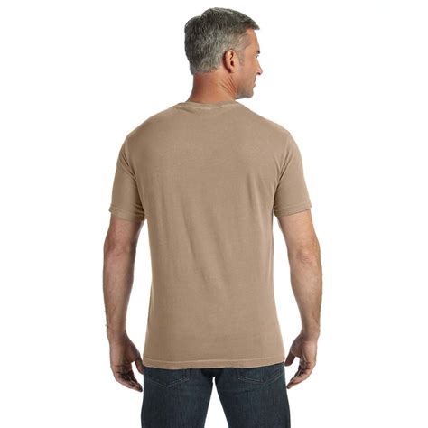 Comfort Colors Mens Khaki 54 Oz V Neck T Shirt