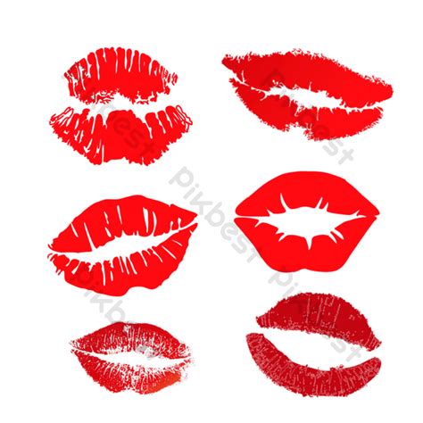 Red Vector Lip Print Png Images Psd Free Download Pikbest