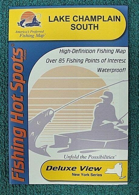 Fishing Hot Spots Deluxe View Map Lake Champlain South S458 For Sale