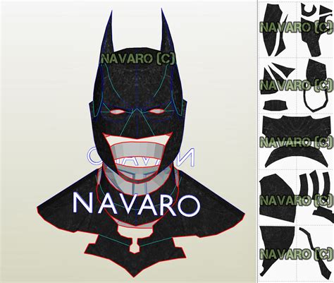 Batman Arkham Origins Cowl Template Batman Helmet Pepakura Template