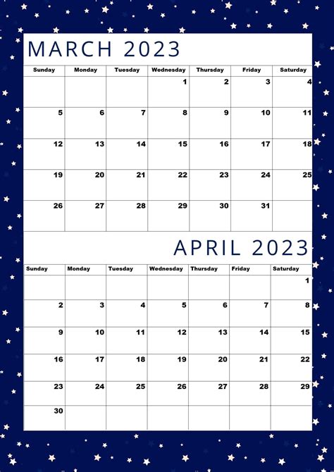 March April 2023 Calendar Get Latest Map Update