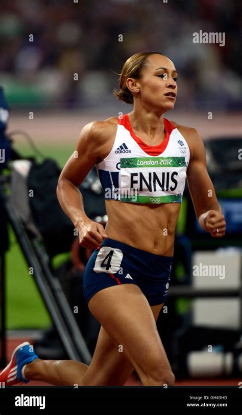 Jessica Ennis Winning The Heptahlon At The 2012 London Olympics Hi Res