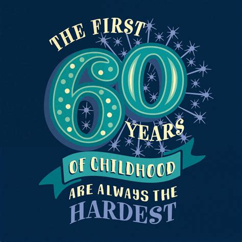 Funny 60th ‘childhood Milestone Birthday Card By The Typecast Gallery