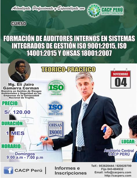 Cacp Perú Curso Formación De Auditores Internos En Sistemas