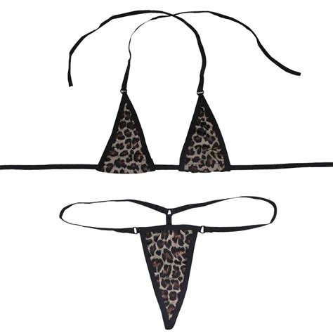 buy tiaobug women micro g string bikini 2 piece sliding top thong small bra swimsuit set online