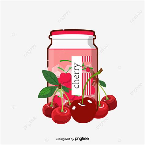 Cherry Jam, Jam, Cherry, Fruit PNG Transparent Clipart Image and PSD