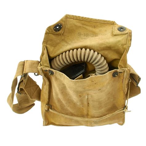 Original Us Wwi M1917 Sbr Gas Mask With Carry Bag And Instruction Ma