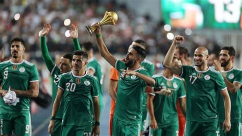 Algeria Parade Afcon Trophy After Beating Benin In First Match Back