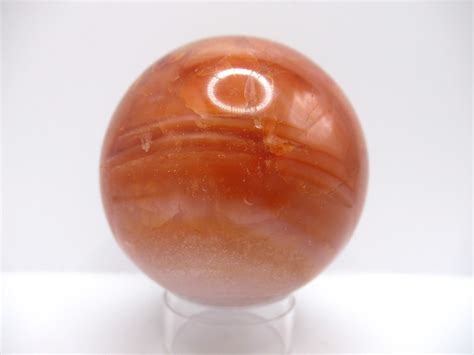 Polished Carnelian Mineral Sphere 6 Fossils For Sale