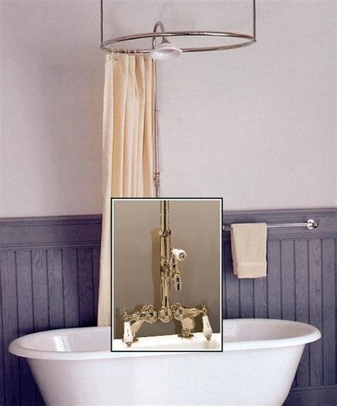 Maybe you would like to learn more about one of these? Clawfoot Tub Deckmount Round Shower Enclosure Combo w/ Leg ...