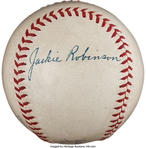 Robinson became the first black athlete to play major league baseball in the 20th century when he took the field for the brooklyn dodgers in 1947. 1948 Jackie Robinson Single Signed Baseball.... Autographs ...