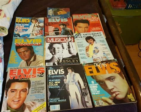 9 Issue Lot Of Elvis Presley Magazines 1 Paperback Book 1979 1992
