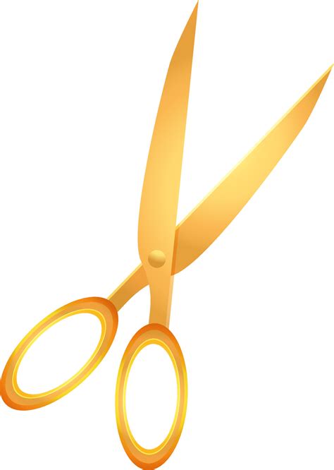 Isolated Of A Glossy Golden Scissor 24372596 Vector Art At Vecteezy