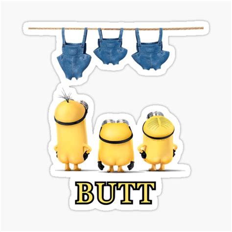 Three Funny Naked Minions Sticker For Sale By TanaStevenson Redbubble