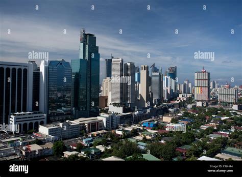 A Panoramic View Of Makati Skyline Stock Photo Alamy