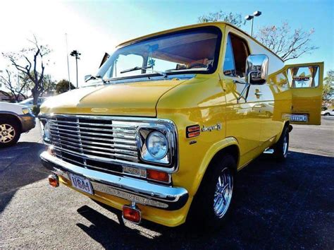 Nice Yellow 70s Chevy Van Chevy Van Vintage Vans Gmc Vans
