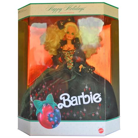 1991 Mattel Happy Holidays Barbie 1871 Blonde Ruby Lane