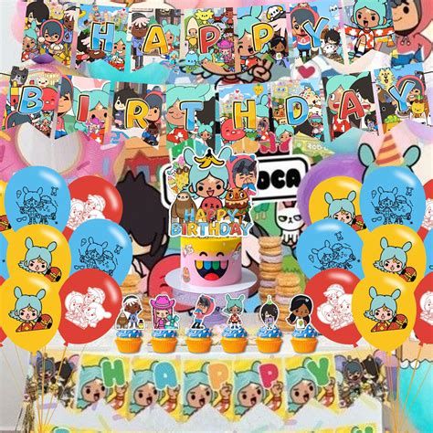 Snapklik Com Toca Life World Theme Party Supplies Toca Bo Ca Birthday
