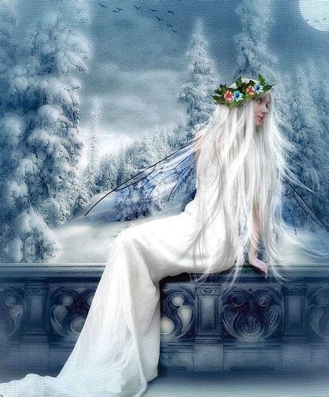 Pin By Cheryl Peterson On Fantasy Art Winter Fairy Beautiful Fairies