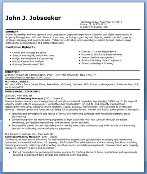 Commercial manager cv example in order to make a good first impression with potential employers as a commercial manager, it is essential that you first produce a superb cv. Commercial Property Manager Resume Templates | Resume ...