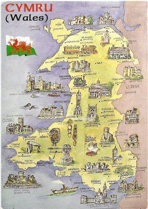 Postcard 1 Map Of Great Britain Received This Card Inside An Envelope