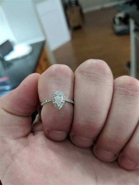 Beautiful Pear Shaped Diamond Engagement Ring I Do Now I
