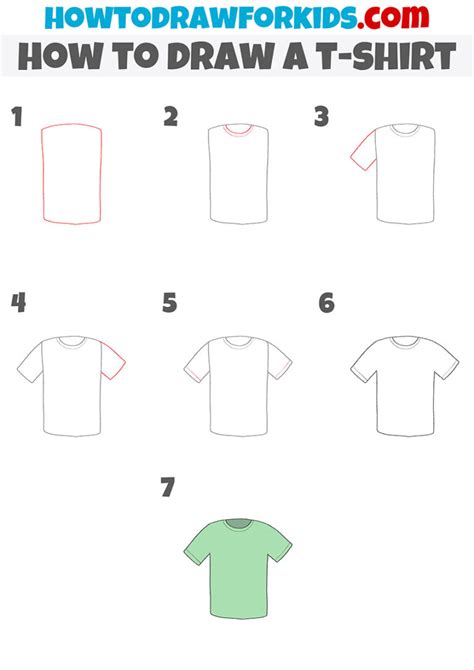 How To Draw A T Shirt Easy Drawing Tutorial For Kids