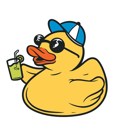 Funny Cute Party Rubber Duck Gangster Design Rubber Duck Sticker