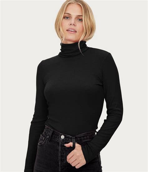 X Rib Turtleneck Turtle Neck All Black Professional Outfits