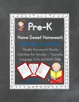 Preschool reading worksheets and printables. Pre-K Homework: September and October Home Sweet Homework ...