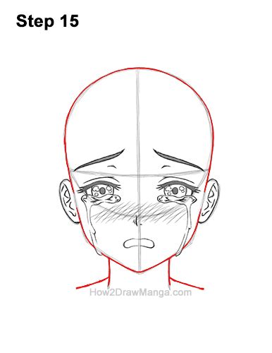 How To Draw A Manga Girl Crying Anime Drawing For Beginners Step By
