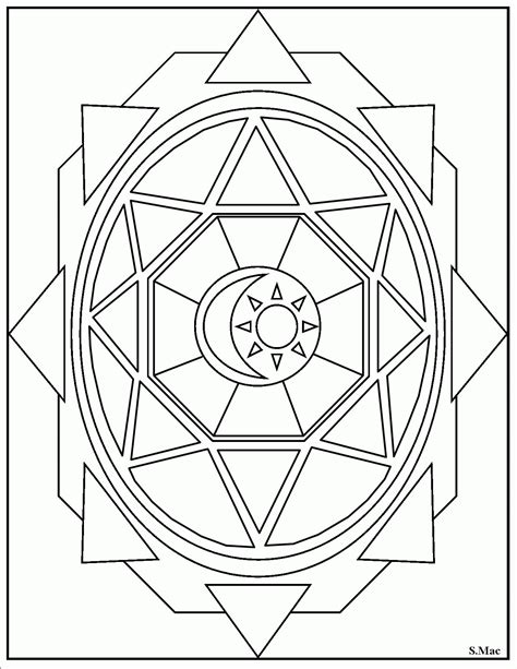 All of the images are hard enough that only grown ups might find them interesting to color. Geometric Animal Coloring Pages Kids - Coloring Home
