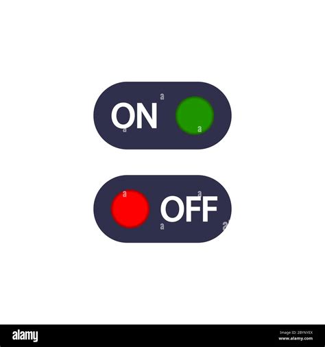 On Off Toggle Switch Buttons Icon On Isolated White Background Eps 10
