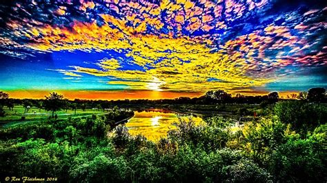 Wide Angle Sunset Photograph By Ron Fleishman