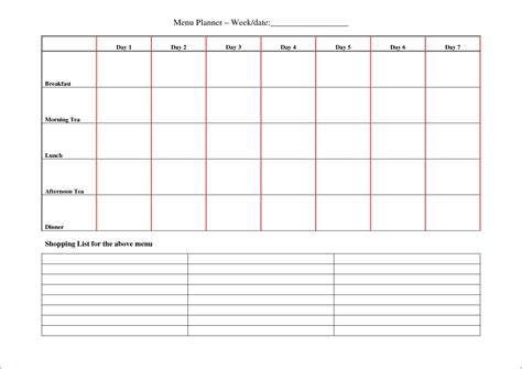7 day weekly planner template printable calendar template printable