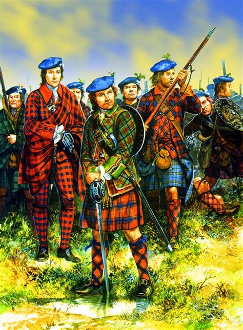 Lord Ogilvys Clan Regiment In The Center A Clan Fraser Warrior