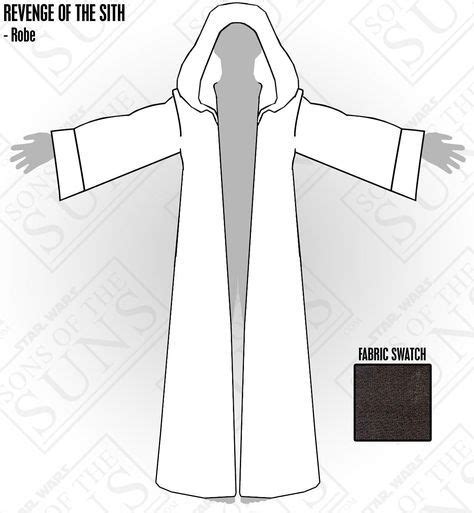 Jedi Robe Template Cloak Pattern Sith Costume Pattern