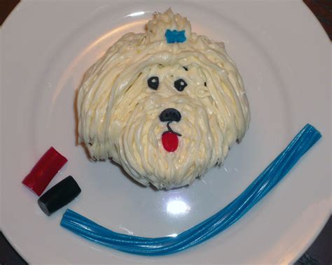 Gently melt the milk chocolate in a bowl set over a pan of barely simmering water. MALTESE PUPPY CUPCAKE, EASY CAKE DECORATION IDEAS, HELLO ...