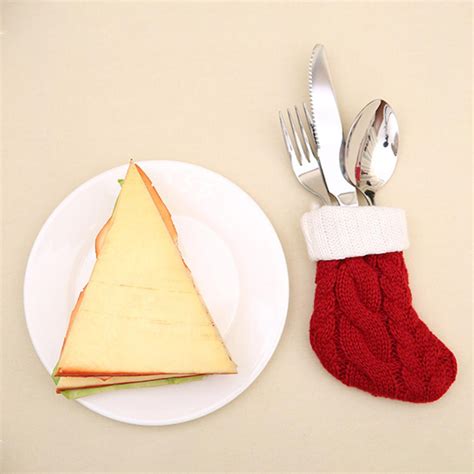 Browse our christmas stocking knitting patterns to find the perfect design for each member of the family. AsyPets Christmas Knitting Sock Cutlery Suit Holder Bag ...