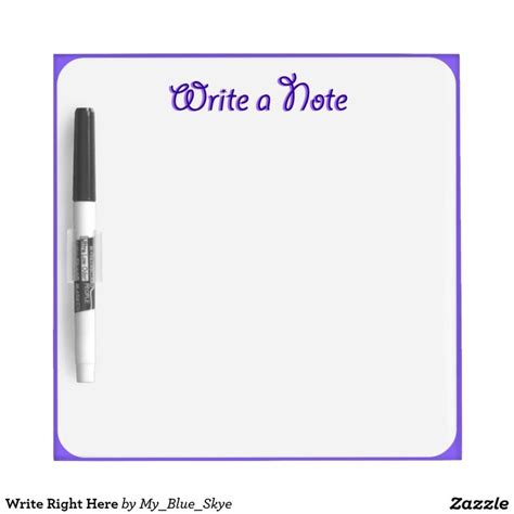 Write A Note Purple Framed Dry Erase Board