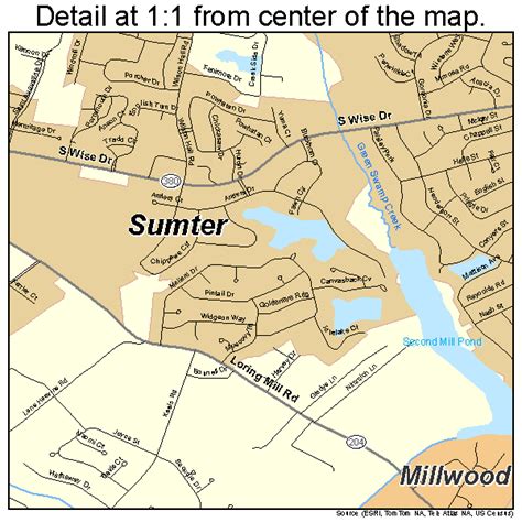 Sumter South Carolina Street Map 4570405