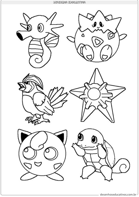 Colorir Pokemons Desenhos Educativos