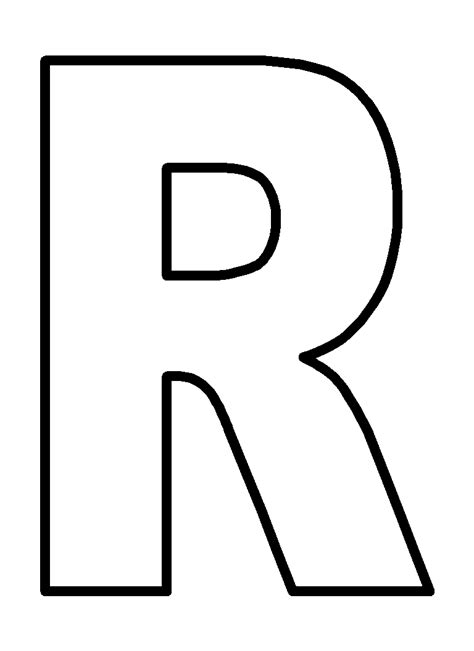 Letter R Printable Template