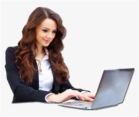 Job Search Skills - Girl Using Laptop Png Transparent PNG - 782x616 ...