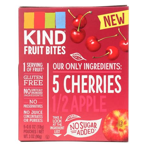 Kind Fruit Bites Cherry Apple Fruit Bites 5 Count Gluten Free No