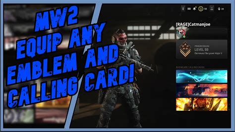 Equip Any Calling Card And Emblem Mw2 Glitch Youtube
